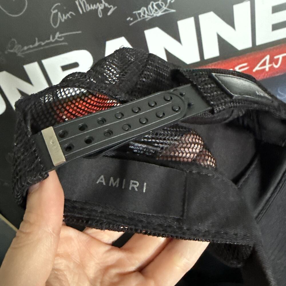 Amiri Black Logo Trucker Cap - Picture 11 of 13